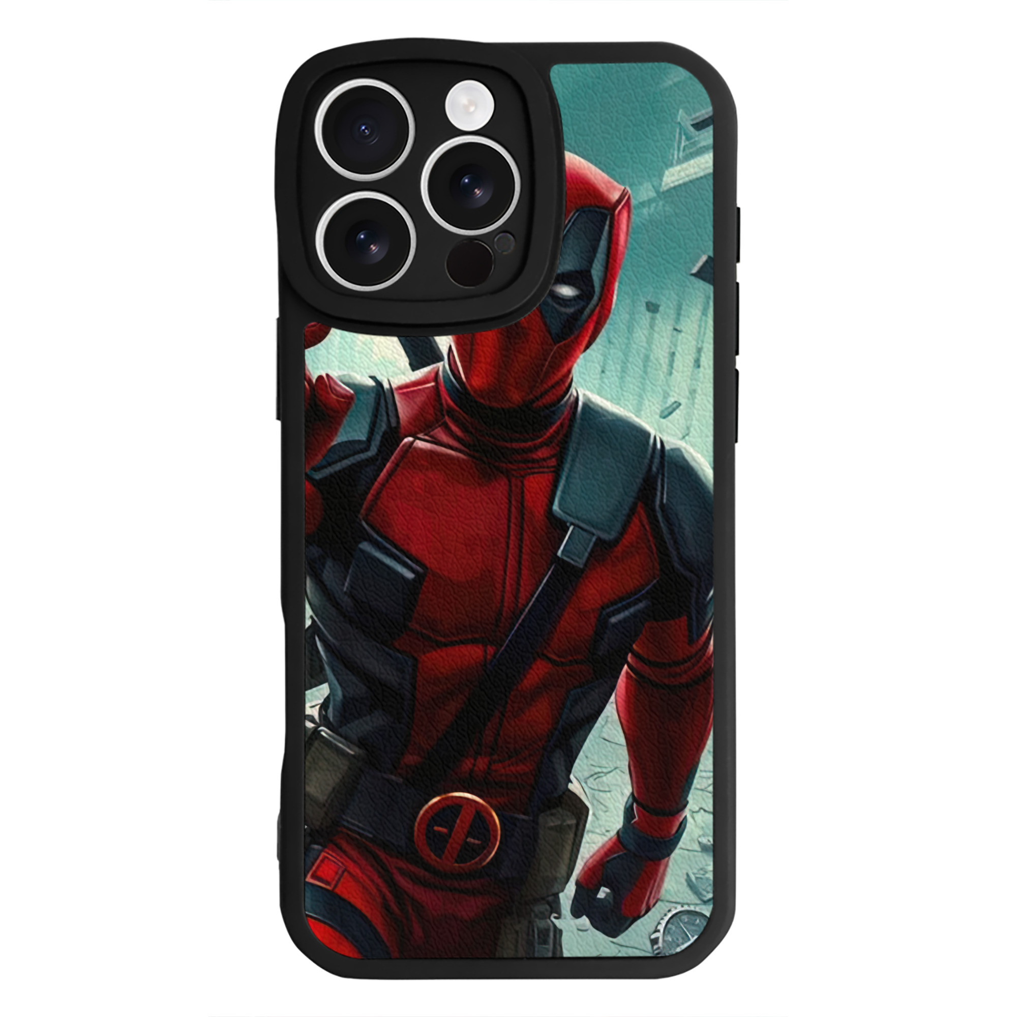 （画像用） Deadpool デッドプール 【iPhone 16シリーズ対応】シリコンスマホケース（レザー調） 材質：シリコン